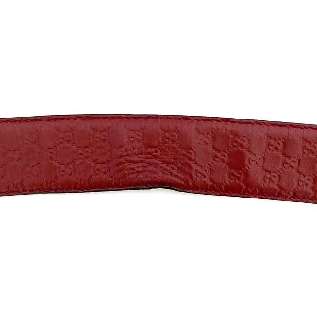 Gucci Belt Red Striped Waist 40 mm Leather — view 5
