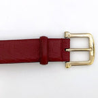 Gucci Belt Red Striped Waist 40 mm Leather — view 7