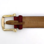 Gucci Belt Red Striped Waist 40 mm Leather — view 8
