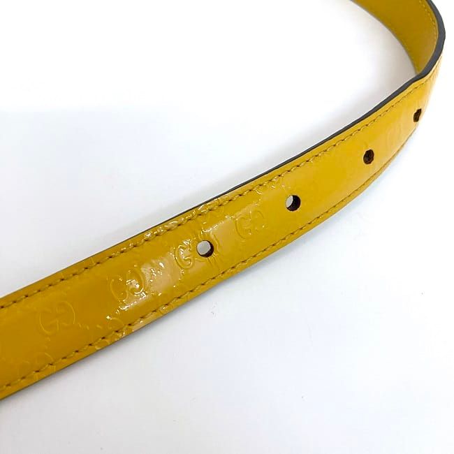 Gucci Belt Yellow Guccissima Line Narrow Waist Leather — view 5