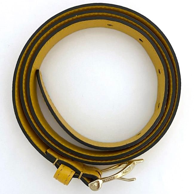 Gucci Belt Yellow Guccissima Line Narrow Waist Leather — view 2