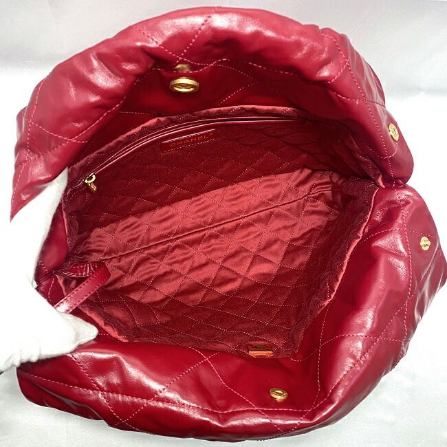 Chanel Drawstring Shoulder Bag Red 22 — view 8