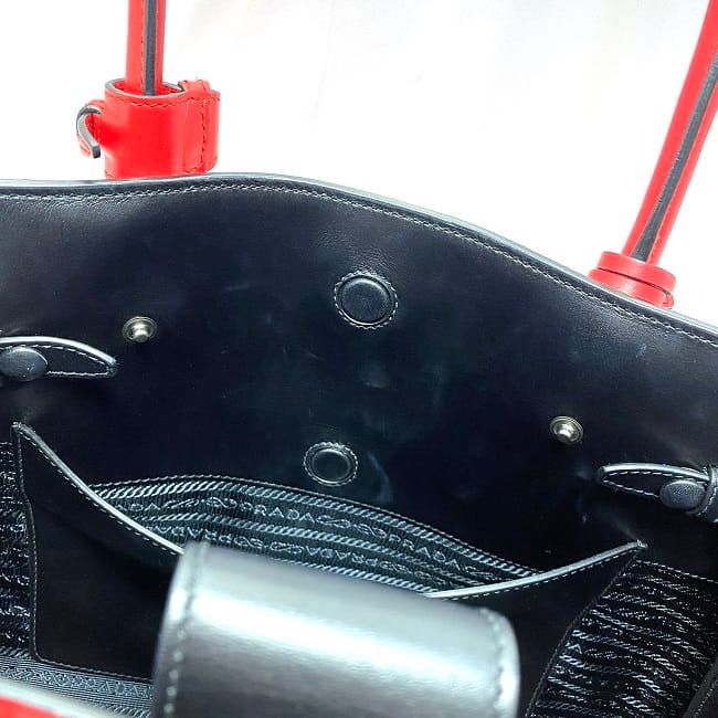 Prada 2-Way Bag Bibliotheque Red Black — view 8