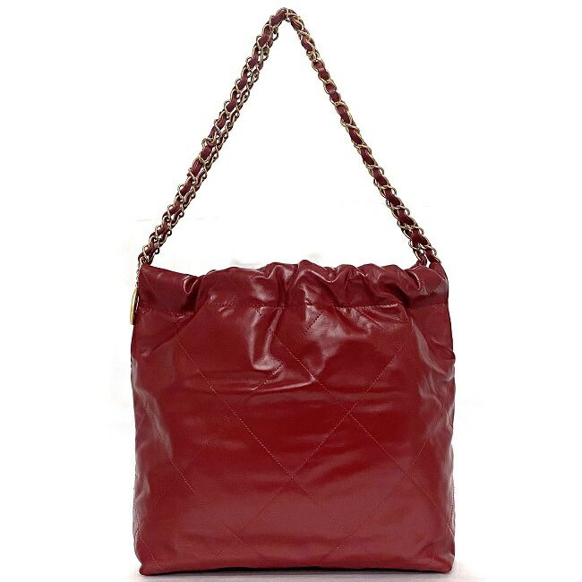 Chanel Drawstring Shoulder Bag Red 22 — view 3