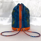 Hermes Drawstring Bag Soiree 22 Blue Brides de Gala — view 4
