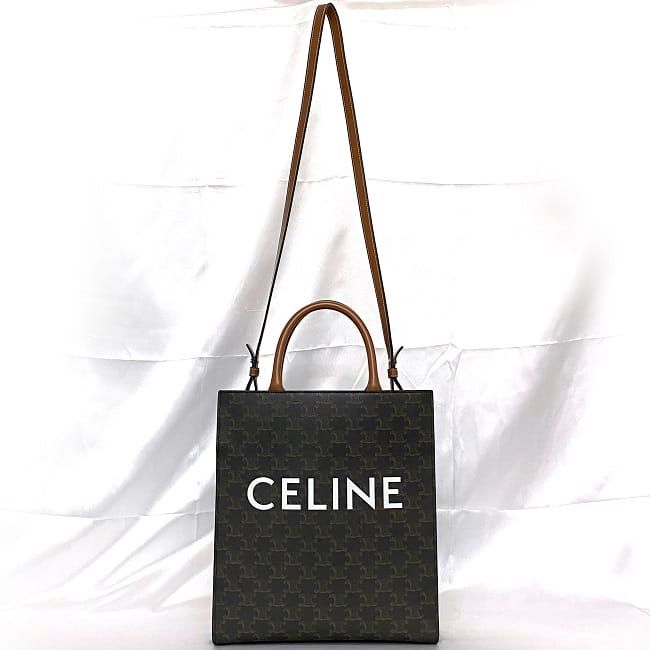 Celine 2-Way Bag Vertical Cover Large Brown Triomphe — view 2