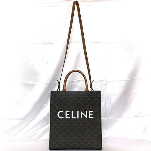 Celine 2-Way Bag Vertical Cover Large Brown Triomphe — view 2