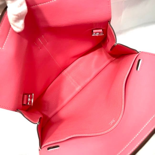 Hermes 2-Way Bag Halzan 31 Pink Rose Azalea — view 7