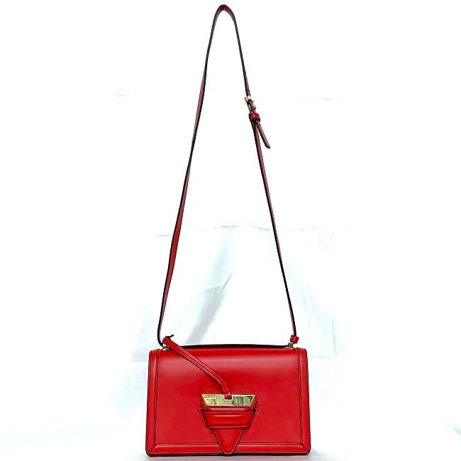 Loewe Shoulder Bag Barcelona Red Flap Leather — view 5