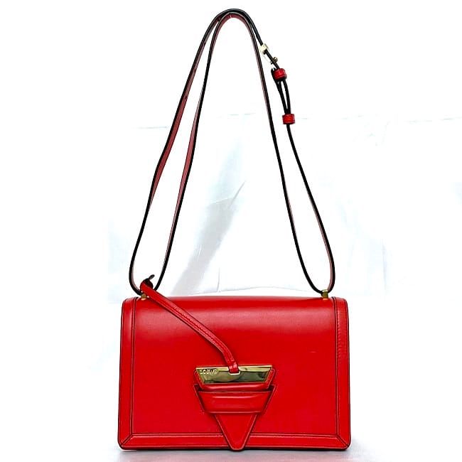 Loewe Shoulder Bag Barcelona Red Flap Leather — view 4
