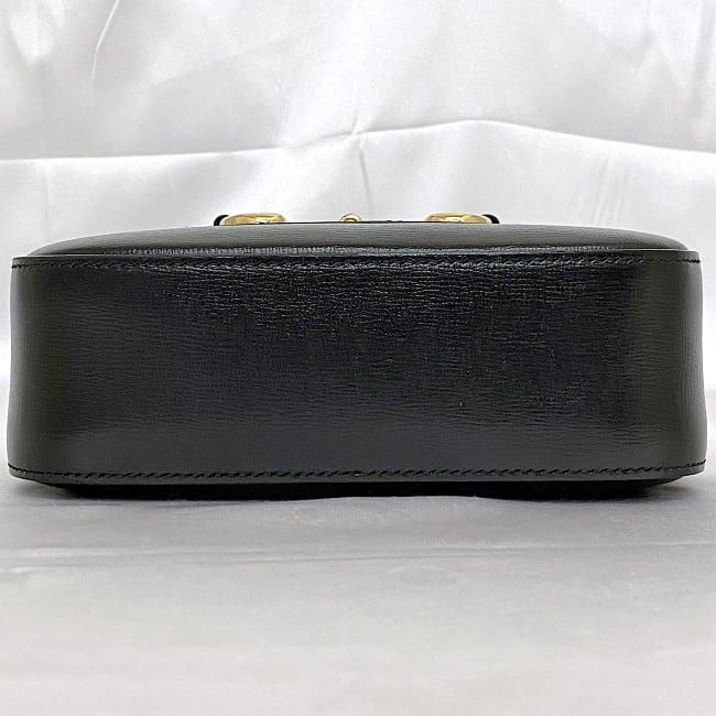 Gucci Shoulder Bag Black Horsebit Leather — view 5