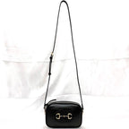 Gucci Shoulder Bag Black Horsebit Leather — view 2