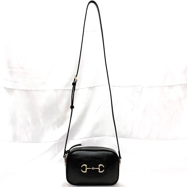 Gucci Shoulder Bag Black Horsebit Leather — view 2