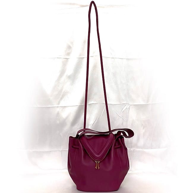 Bottega Veneta 2-Way Bag Purple Beak Drawstring Leather — view 4