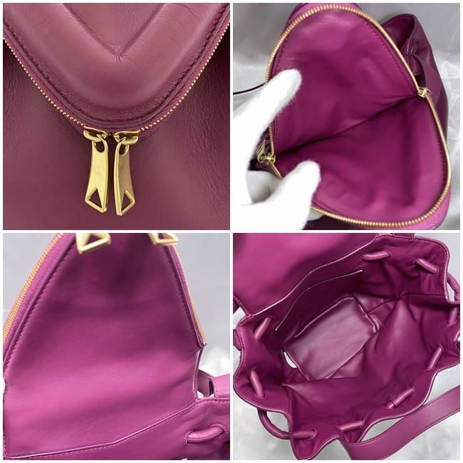 Bottega Veneta 2-Way Bag Purple Beak Drawstring Leather — view 9