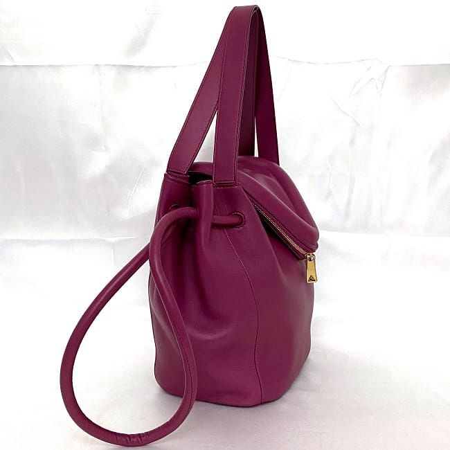 Bottega Veneta 2-Way Bag Purple Beak Drawstring Leather — view 5
