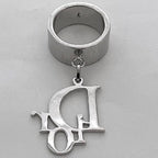 Dior Logo Ring Silver Metal — view 4
