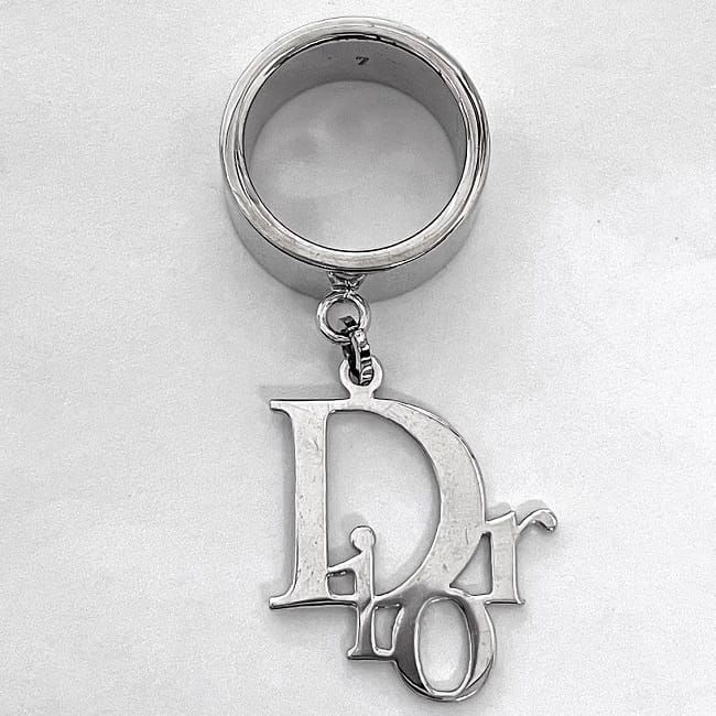 Dior Logo Ring Silver Metal — view 2