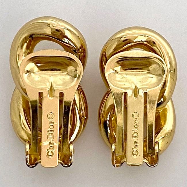 Dior Earrings Gold Chain — view 2