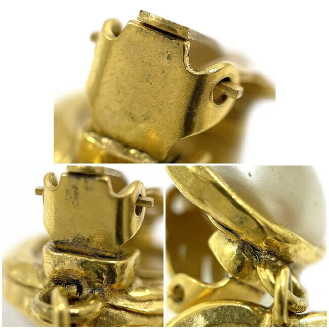 Chanel Earrings Gold CC Logo — view 9