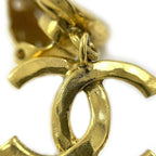 Chanel Earrings Gold CC Logo — view 7