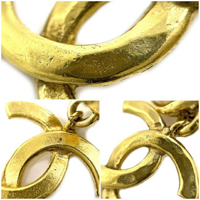 Chanel Earrings Gold CC Logo — view 8