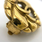 Chanel Earrings Gold CC Logo Vintage 2 3 — view 7