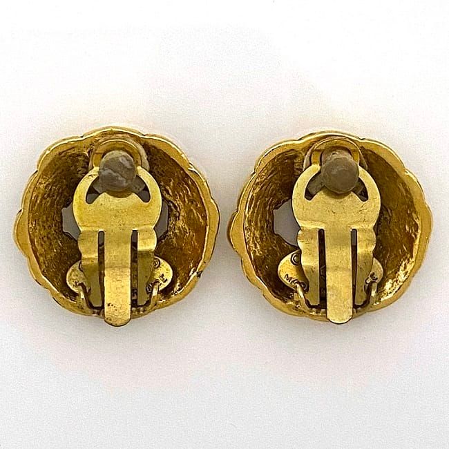 Chanel Earrings Gold CC Logo Vintage 2 3 — view 2