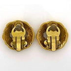 Chanel Earrings Gold CC Logo Vintage 2 3 — view 2