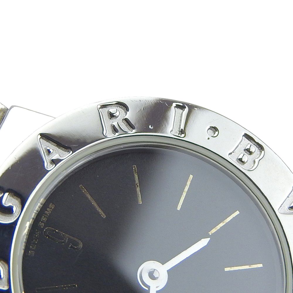 Bvlgari Stainless Steel Quartz Analog Display Black Dial Watch — view 9