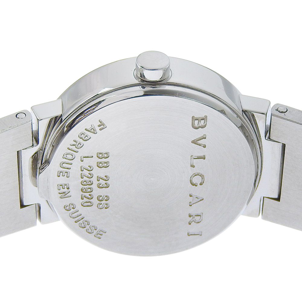 Bvlgari Stainless Steel Quartz Analog Display Black Dial Watch — view 6