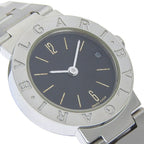 Bvlgari Stainless Steel Quartz Analog Display Black Dial Watch — view 3