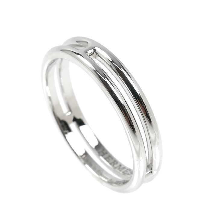 Hermes 18k White Gold Arianne Ring — view 9