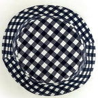 Dior Baquet White Navy Check Oak Hat — view 5