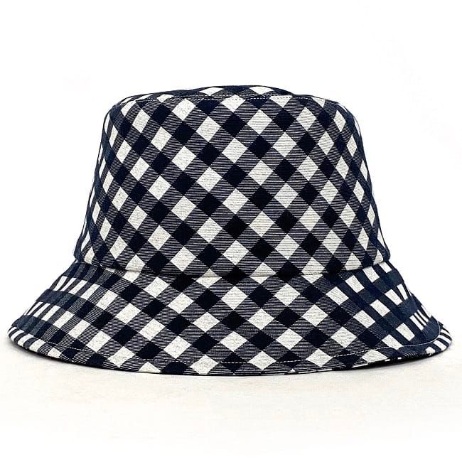 Dior Baquet White Navy Check Oak Hat — view 2