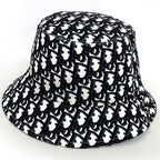 Dior Baquet White Navy Check Oak Hat — view 6