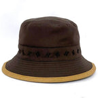 Hermes Bucket Hat Brown Beige Cleaned Hat Cotton — view 4