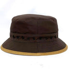 Hermes Bucket Hat Brown Beige Cleaned Hat Cotton — view 3