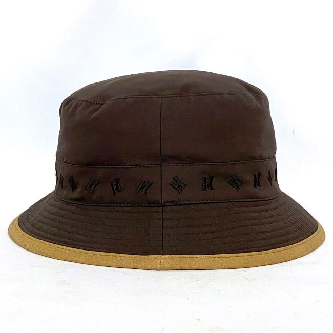 Hermes Bucket Hat Brown Beige Cleaned Hat Cotton — view 5