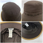 Hermes Bucket Hat Brown Beige Cleaned Hat Cotton — view 8