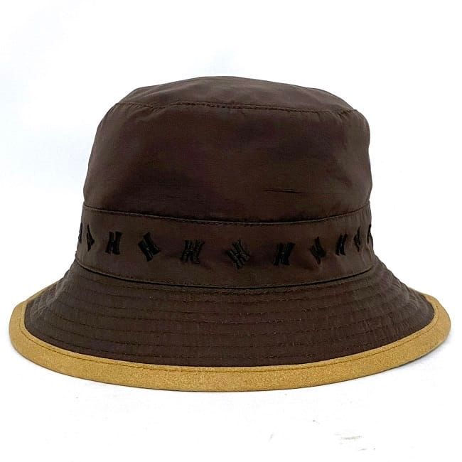Hermes Bucket Hat Brown Beige Cleaned Hat Cotton — view 2