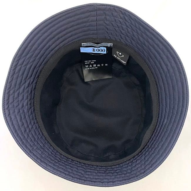 Prada Hat Bucket Hat Navy Tessuto — view 6