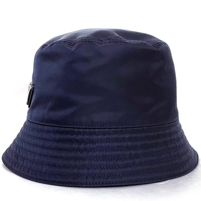 Prada Hat Bucket Hat Navy Tessuto — view 2