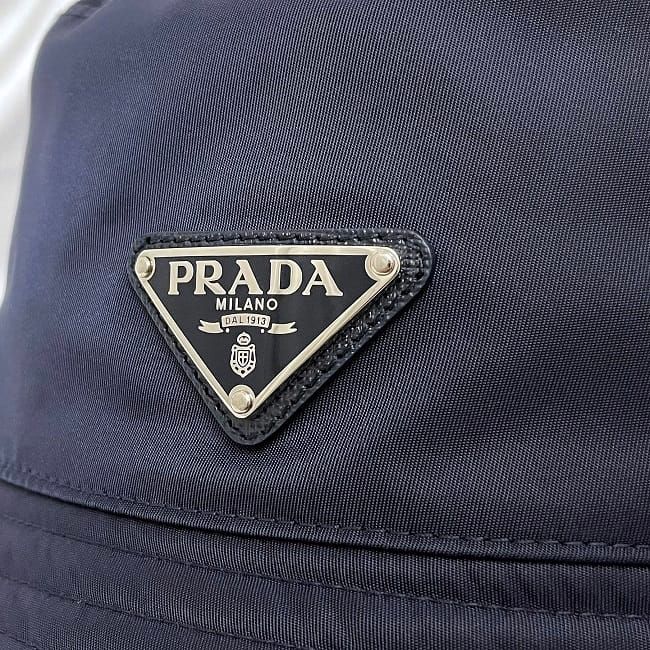 Prada Hat Bucket Hat Navy Tessuto — view 7