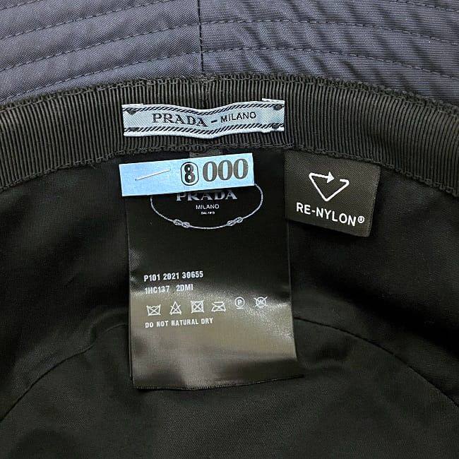 Prada Hat Bucket Hat Navy Tessuto — view 8