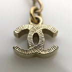 Chanel Necklace Gold CC Logo Faux Pearl — view 6