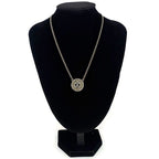 Chanel Necklace Gold CC Logo Faux Pearl — view 9