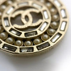 Chanel Necklace Gold CC Logo Faux Pearl — view 4
