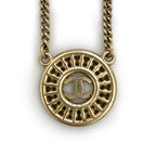 Chanel Necklace Gold CC Logo Faux Pearl — view 2
