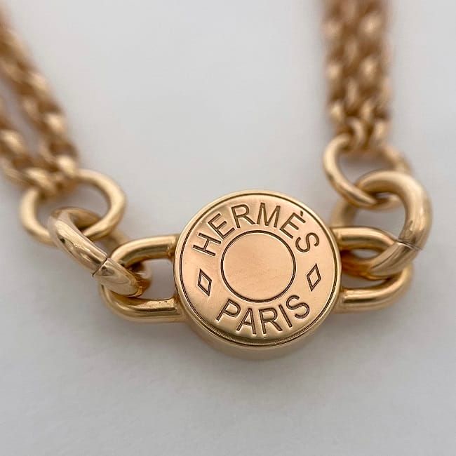Hermes Necklace Charnier PM Pink Gold — view 6